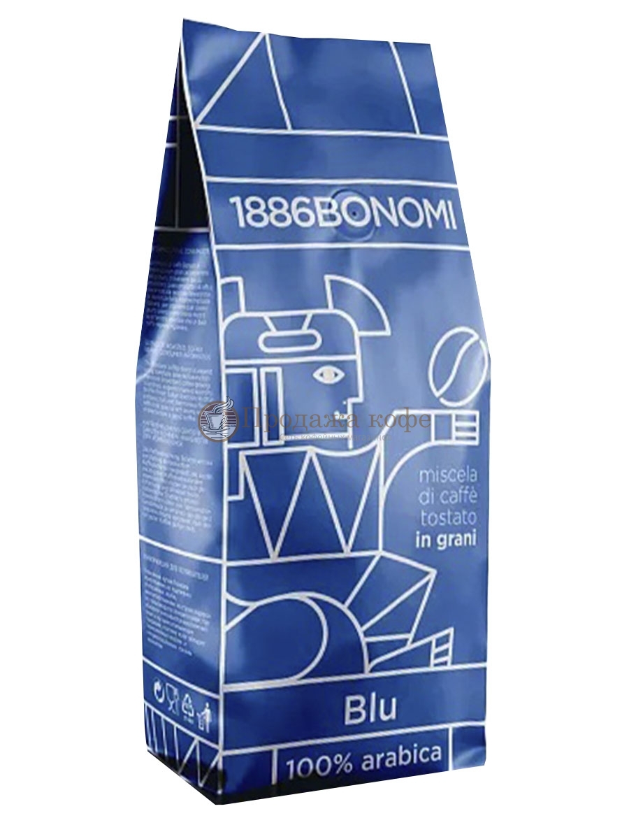 Кофе в зернах Bonomi Blu (Бономи Блю)  1 кг, вакуумная упаковка