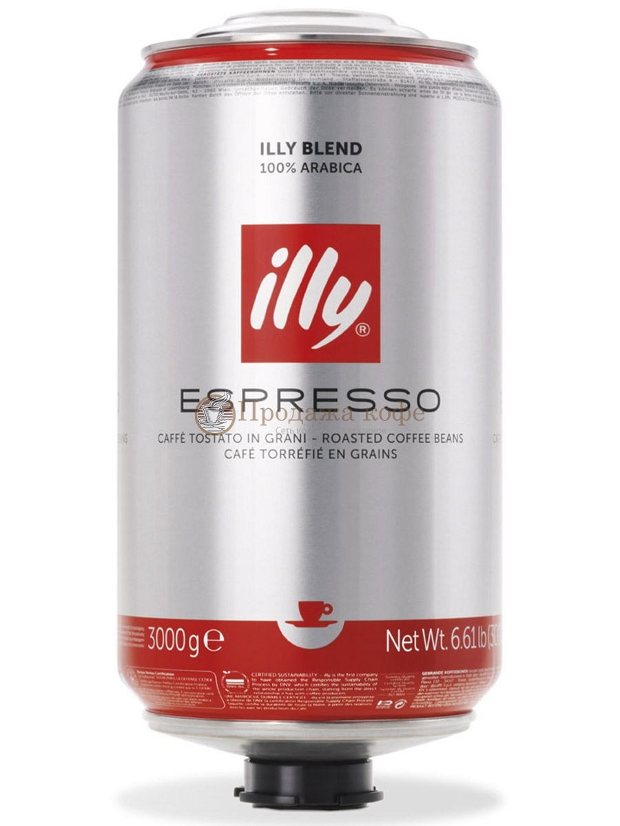 Кофе в зернах Illy Caffe Espresso (Илли Кафе Эспрессо), 3 кг, темная обжарка